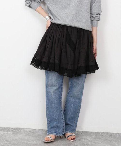【crinkle crinkle crinkle】SLOBE別注 2way embroideryミニスカート crinkle SLOBE