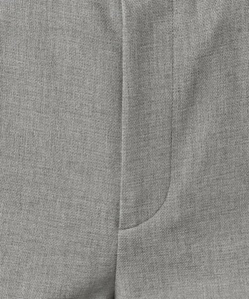 【セットアップ可能／清涼感／ウエストゴムあり】麻調　ドライテーパードパンツ ライトベージュ