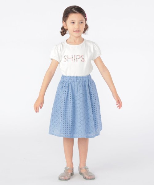 SHIPS KIDS(シップスキッズ)/SHIPS KIDS:100～130cm / ガーリー 刺繍 ロゴ TEE/img03