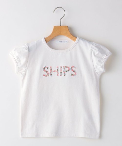 SHIPS KIDS(シップスキッズ)/SHIPS KIDS:100～130cm / ガーリー 刺繍 ロゴ TEE/img16