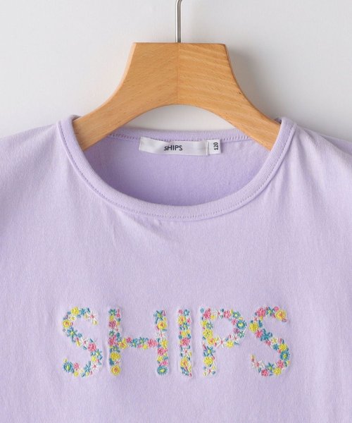 SHIPS KIDS(シップスキッズ)/SHIPS KIDS:100～130cm / ガーリー 刺繍 ロゴ TEE/img19
