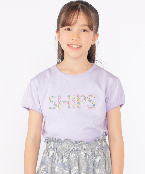 SHIPS KIDS(シップスキッズ)/SHIPS KIDS:140～150cm / ガーリー 刺繍 ロゴ TEE/img07