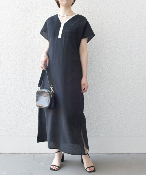 *SHIPS any: シアー リネン ミックス ピンタック ワンピース 24SS 人気・おすすめ｜使いやすい・旅行におすすめ 品質保証 全国発送 日本国内発送・最短翌日お届け