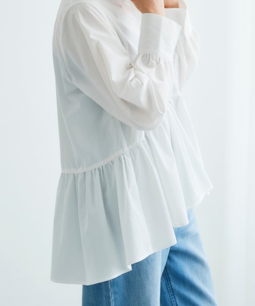le.coeur blanc(ルクールブラン)/ギャザーペプラムシャツ/img36