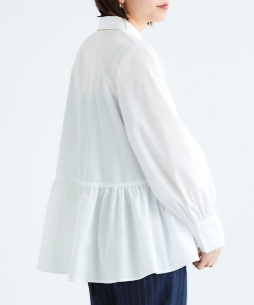 le.coeur blanc(ルクールブラン)/ギャザーペプラムシャツ/img37