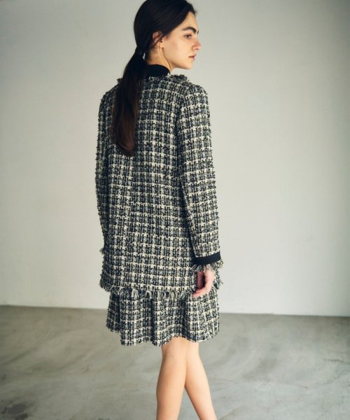 フリンジツイードジャケット 