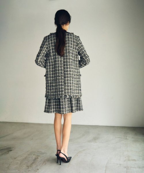 フリンジツイードジャケット 