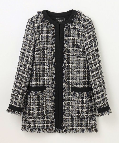 フリンジツイードジャケット 