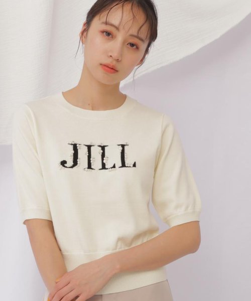 JILL by JILL STUART(ジル バイ ジル スチュアート)/半袖ロゴジャガードビジューニット/img16