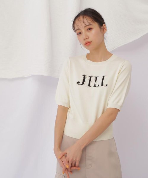 JILL by JILL STUART(ジル バイ ジル スチュアート)/半袖ロゴジャガードビジューニット/img17