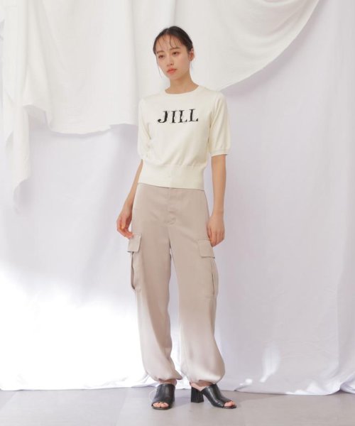 JILL by JILL STUART(ジル バイ ジル スチュアート)/半袖ロゴジャガードビジューニット/img18