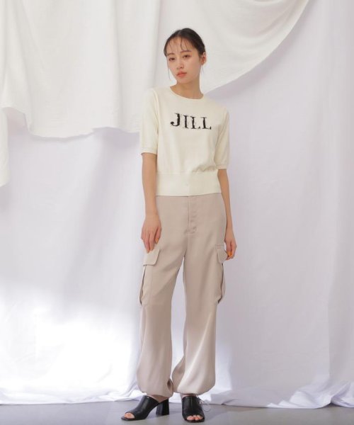 JILL by JILL STUART(ジル バイ ジル スチュアート)/半袖ロゴジャガードビジューニット/img19