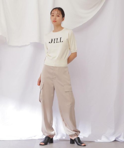 JILL by JILL STUART(ジル バイ ジル スチュアート)/半袖ロゴジャガードビジューニット/img20