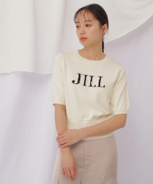 JILL by JILL STUART(ジル バイ ジル スチュアート)/半袖ロゴジャガードビジューニット/img21