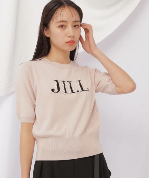 JILL by JILL STUART(ジル バイ ジル スチュアート)/半袖ロゴジャガードビジューニット/img24