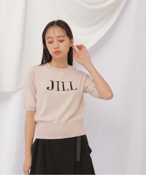 JILL by JILL STUART(ジル バイ ジル スチュアート)/半袖ロゴジャガードビジューニット/img28