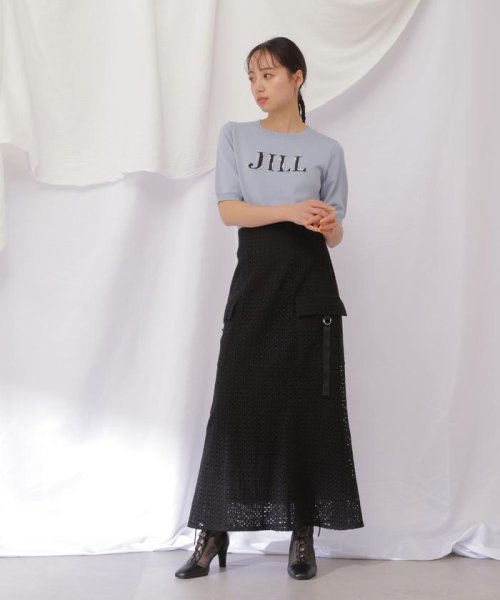 JILL by JILL STUART(ジル バイ ジル スチュアート)/半袖ロゴジャガードビジューニット/img32