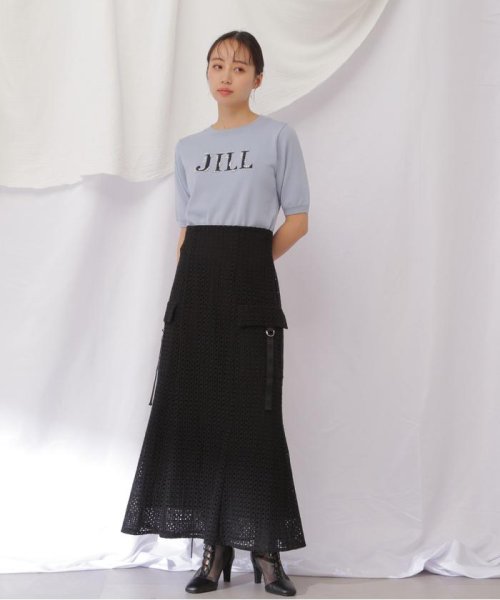 JILL by JILL STUART(ジル バイ ジル スチュアート)/半袖ロゴジャガードビジューニット/img33