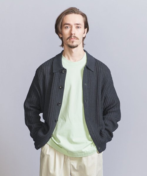 BEAUTY&YOUTH UNITED ARROWS(ビューティーアンドユース　ユナイテッドアローズ)/ネット ニット ポロ ジャケット/img02