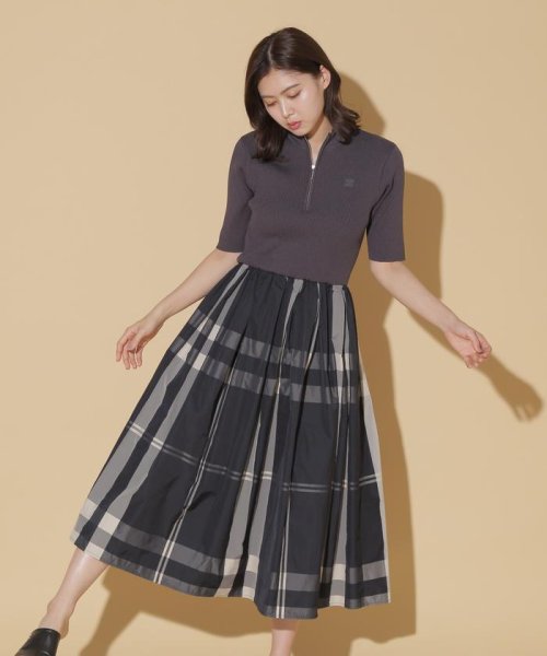 JILL by JILL STUART(ジル バイ ジル スチュアート)/ハーフジップニットドッキングワンピース/img07