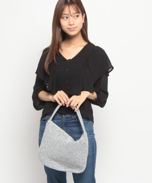 カシュカシュ cachecache / 2wayハンドルメタリックコード編みトートバッグ 人気・おすすめ｜省スペース設計・旅行向けにおすすめ 公式 プライバシー配送 今だけ特典付き