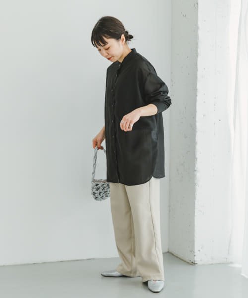 ITEMS URBANRESEARCH(アイテムズ アーバンリサーチ（レディース）)/シアーバンドカラーシャツ/img16