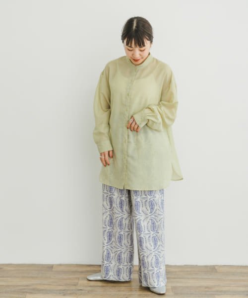 ITEMS URBANRESEARCH(アイテムズ アーバンリサーチ（レディース）)/シアーバンドカラーシャツ/img21