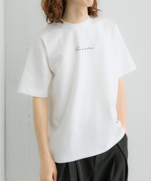 SENSE OF PLACE by URBAN RESEARCH(センスオブプレイス バイ アーバンリサーチ)/『WEB/一部店舗限定カラー』シシュウポンチTシャツ(5分袖)/img47