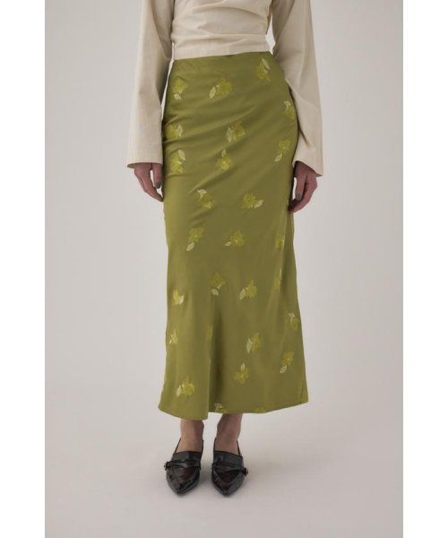 moussy(マウジー)/リサイクルポリエステルサテン生地刺繍サテンスカート/img20