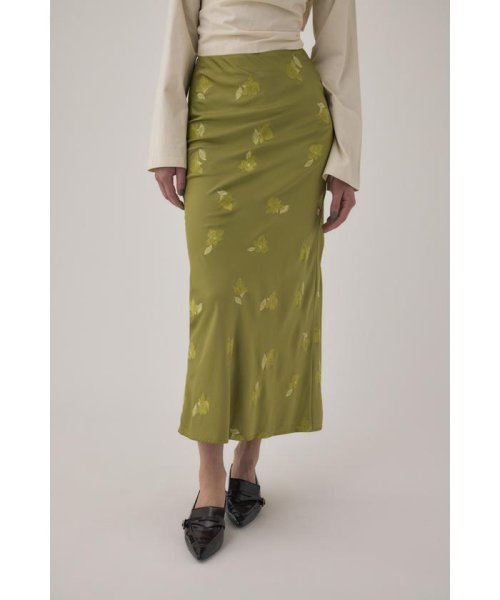 moussy(マウジー)/リサイクルポリエステルサテン生地刺繍サテンスカート/img21