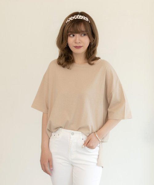 ad thie(アドティエ)/オーバーサイズチュニックTシャツ カット チュニック ゆったり サイドスリット トップス Ｔシャツ /img40