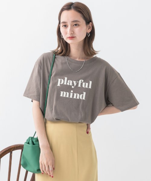 ad thie(アドティエ)/ロゴプリントTシャツ　Tシャツ　カットソー　トップス　半袖　レディース　ロゴ　カジュアル　コットン　お家コーデ　ロゴT　ゆったり　クルーネック　新色/img13