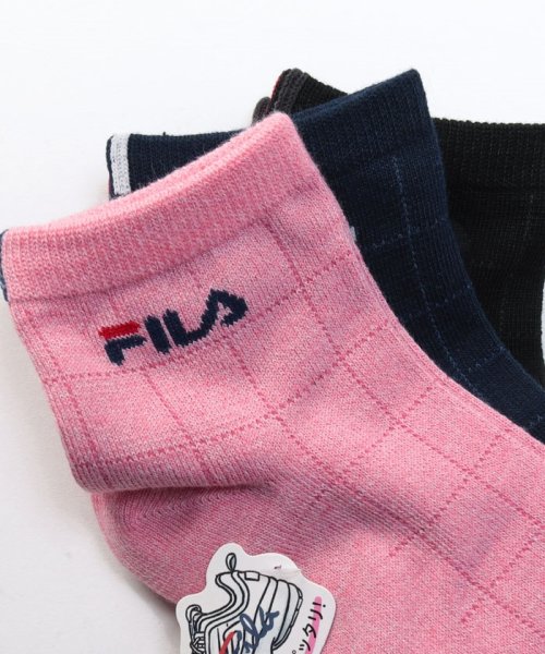 FILA socks Ladies(フィラ　ソックス　レディース)/チェック柄 ショートソックス レディース/img01