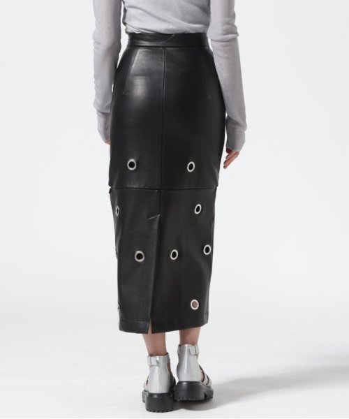 PRANK PROJECT/Eyelet Vegan Leather Skirt 