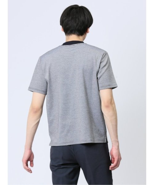 TAKA-Q(タカキュー)/【DRESS T－SHIRT】綿ストレッチ クルーネック半袖Tシャツ ボーダー メンズ Tシャツ カットソー カジュアル インナー ビジネス ギフト プレゼント/img05