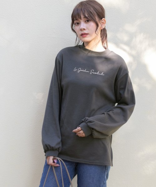 ad thie(アドティエ)/スムースプチハイネックロゴプリントロングTシャツ/img33