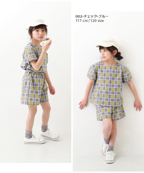 devirock(デビロック)/【セットアップ】パフスリーブトップス＆ショートパンツ 子供服 キッズ 女の子 セットアップ オールインワン /img08