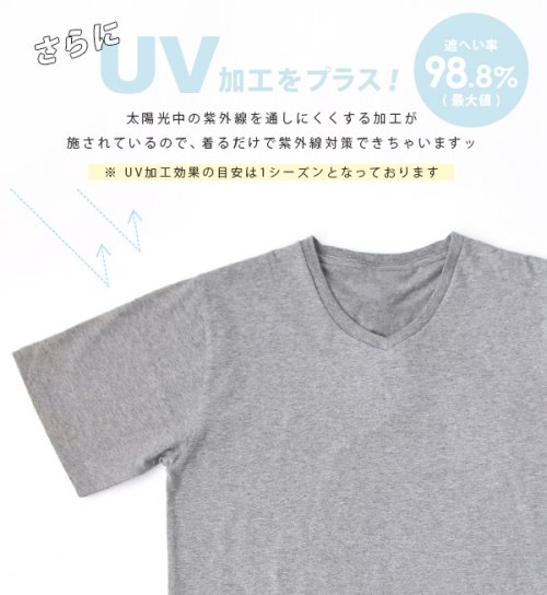 zootie(ズーティー)/汗しみない Vネック Tシャツ［メンズ］/img10