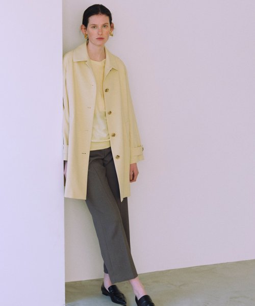 ミドル丈ステンカラーコート《軽量・しわになりにくい・ストレッチ素材》 しわになりにくい 軽量 ストレッチ素材