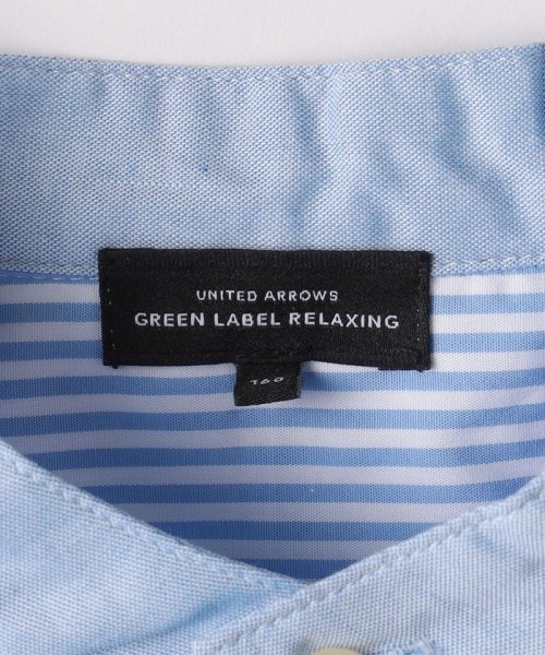 green label relaxing （Kids）(グリーンレーベルリラクシング（キッズ）)/TJ ストライプ×ソリッド スタンド シャツ 140cm－160cm/img13