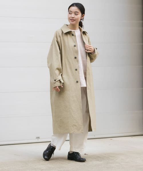 ステンカラーラグランビッグコート 