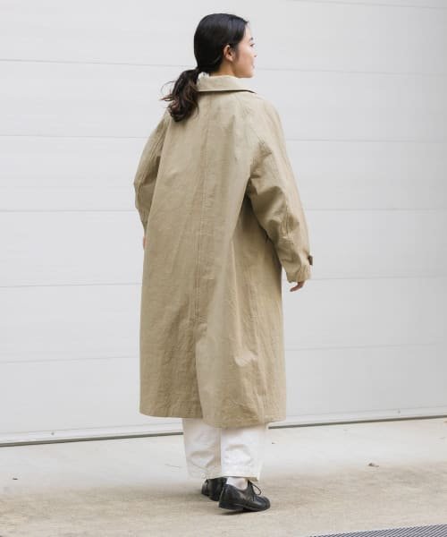 ステンカラーラグランビッグコート 