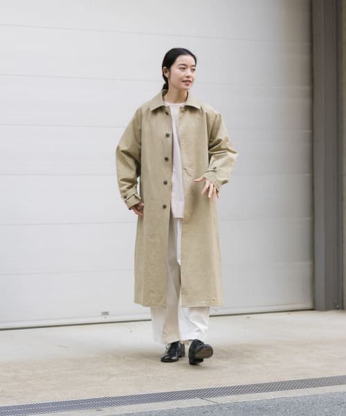ステンカラーラグランビッグコート 