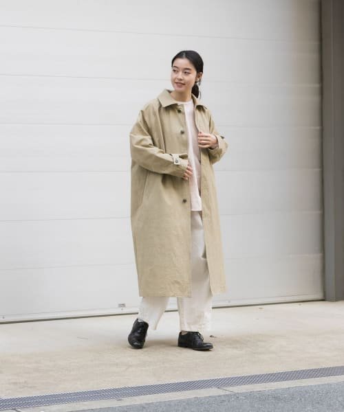 ステンカラーラグランビッグコート 