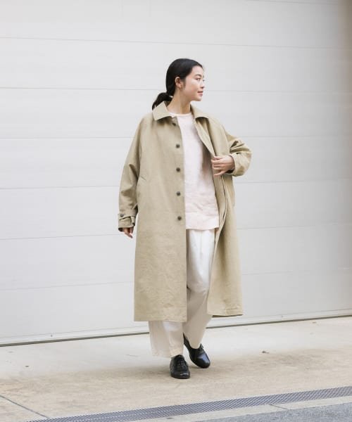 ステンカラーラグランビッグコート 