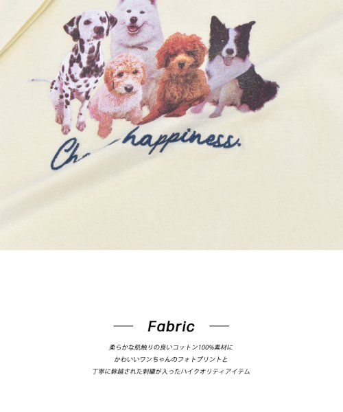 ad thie(アドティエ)/刺繍入り　ドロップショルダー DOGSフォトプリントTシャツ/img17