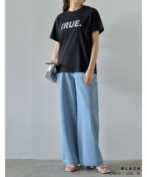 Re:EDIT(リエディ)/[2024SS COLLECTION]TRUEメタリックロゴプリントTシャツ/img02