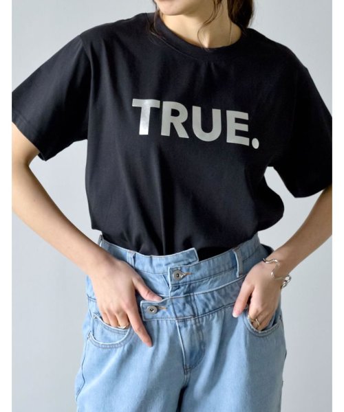 Re:EDIT(リエディ)/[2024SS COLLECTION]TRUEメタリックロゴプリントTシャツ/img03