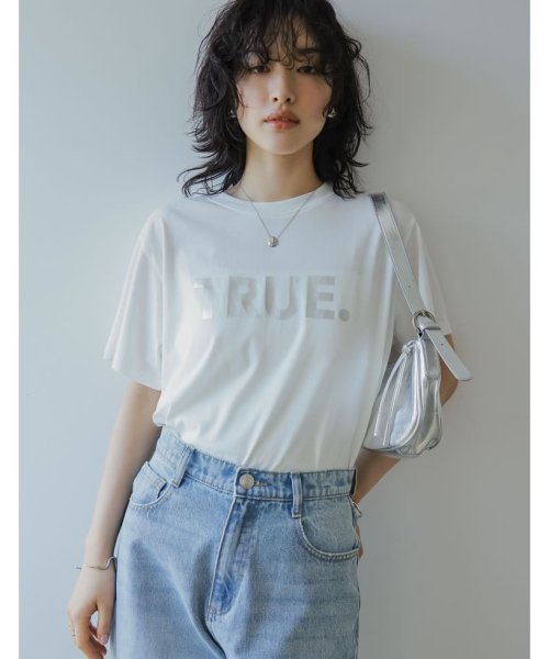 Re:EDIT(リエディ)/[2024SS COLLECTION]TRUEメタリックロゴプリントTシャツ/img06