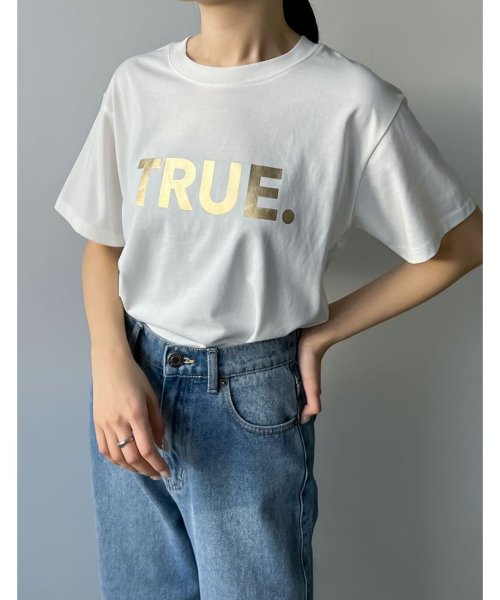 Re:EDIT(リエディ)/[2024SS COLLECTION]TRUEメタリックロゴプリントTシャツ/img15